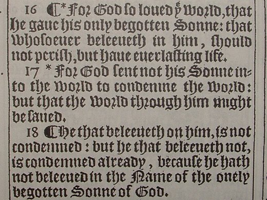 King James Bible English Spelling